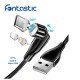 540° Magnetic USB Charging & Data Cable black 8-PIN+Type-C+MicroUSB, 1,2M, IPX5 compliant