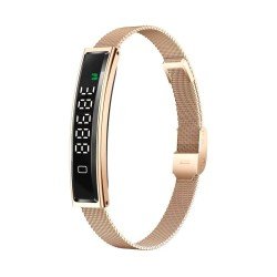 Fontastic Smart-Armband &ndash; stylisches Fitnessband elegant wie Schmuck, Display, Metallband gold