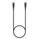 Datenkabel Elox USB-A>USB Typ-C 1,5m schwarz Stecker Alu-Gehäuse, Kabel Nylon-Ummantelung