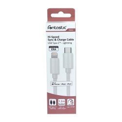 Data cable Era Type-C to Lightning 1.2m white Fast Charge capable (Power Delivery 3.0)