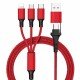 6in1 Charging Cable USB-A/Type-C/8-Pin/Micro USB Al Housing, Nylon braid, Multi-Charge 2.4A, 1.2m 6in1 Charging Cable USB-A/Type-C/8-Pin/Micro USB Al Housing, Nylon braid, Multi-Charge 2.4A, 1.2m
