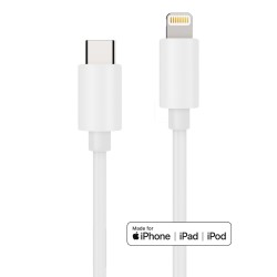 Data cable Era Type-C to Lightning 1.2m white Fast Charge capable (Power Delivery 3.0)
