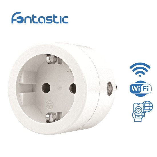 Wi-Fi Smart Plug white 16A 3680 Watts comp with Android,iOS,Alexa,Google Assistant