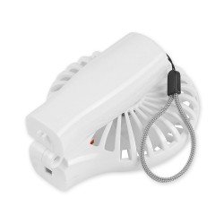 Faltbarer Hand- u. Tischventilator, weiß mit eingebauter Batterie