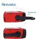 Solar, Dynamo AM/FM/WB Kurbelradio, Taschenlampe Notfall SOS-Alarm, Outdoor Notstromquelle, rot/sw