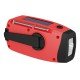 Fontastic Solar, Dynamo AM/FM Kurbelradio, rot/sw Notfall SOS-Alarm, Outdoor Notstromquelle, T-Lampe