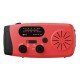 Fontastic Solar, Dynamo AM/FM Kurbelradio, rot/sw Notfall SOS-Alarm, Outdoor Notstromquelle, T-Lampe