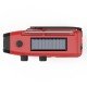 Fontastic Solar, Dynamo AM/FM Kurbelradio, rot/sw Notfall SOS-Alarm, Outdoor Notstromquelle, T-Lampe