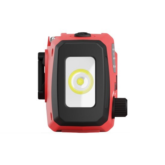 Fontastic Solar, Dynamo AM/FM Kurbelradio, rot/sw Notfall SOS-Alarm, Outdoor Notstromquelle, T-Lampe