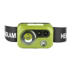 Fontastic LED Stirnlampe "Goyo", Wiederaufladbar Leichtgewicht, verschiedene Leuchtmodis, IPX4 grün