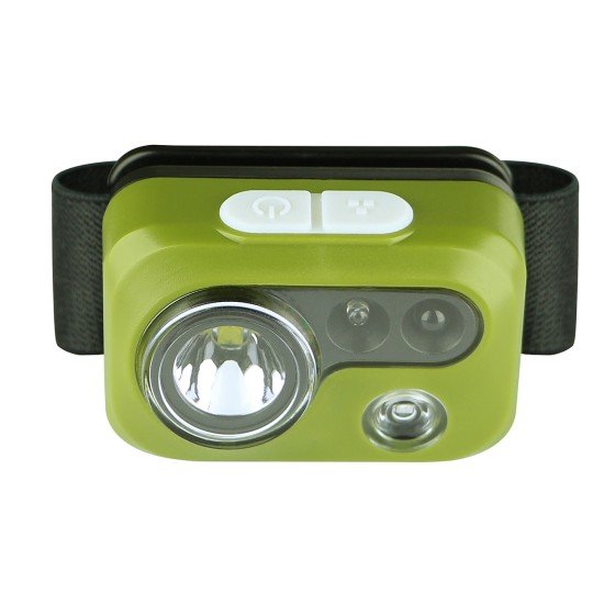 Fontastic LED Stirnlampe "Goyo", Wiederaufladbar Leichtgewicht, verschiedene Leuchtmodis, IPX4 grün
