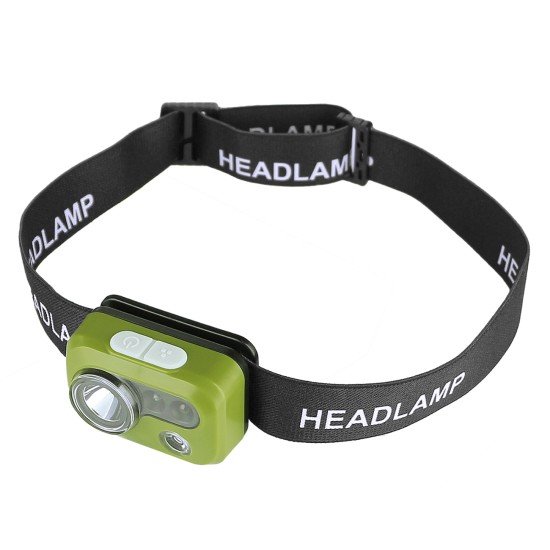 Fontastic LED Stirnlampe "Goyo", Wiederaufladbar Leichtgewicht, verschiedene Leuchtmodis, IPX4 grün