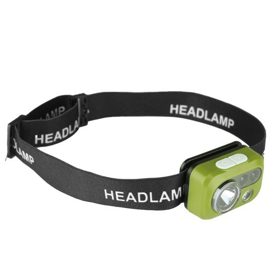 Fontastic LED Stirnlampe "Goyo", Wiederaufladbar Leichtgewicht, verschiedene Leuchtmodis, IPX4 grün