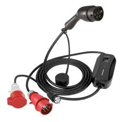 AC Portable Charger TAKE, 11kW , CEE Red+Adapter 6m type 2 cable, current: 6/8/10/13/16A adjustable