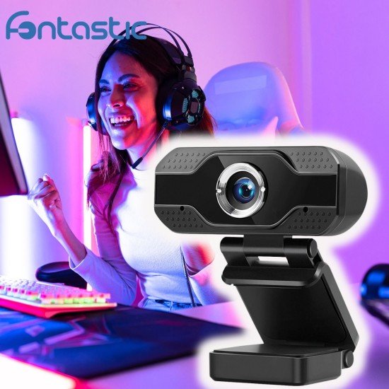 WEB Cam 1080P Full HD with Microphone USB Plug & Play, Lens cover, black WEB Cam 1080P Full HD with Microphone USB Plug & Play, Lens cover, black