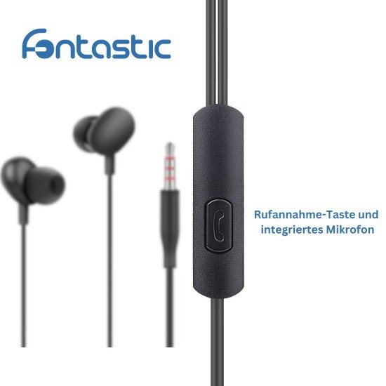 Essential In Ear Stereo Headset Beans Microfon, Answer Key, Soft Black