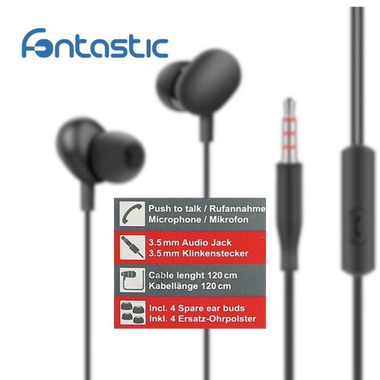 Essential In Ear Stereo Headset Beans Microfon, Answer Key, Soft Black