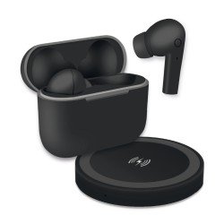 TWS In-Ear Headset Jive with Charging Case black Wireless charging via the included charging pad