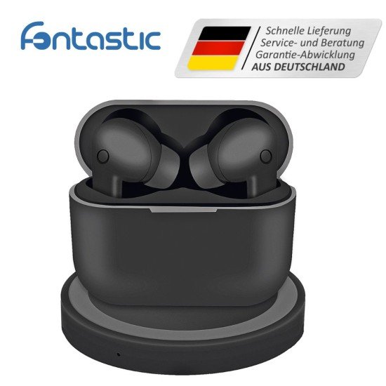 TWS In-Ear Kopfhörer Jive inkl Ladecase, schwarz Kabelloses Laden über das mitgelieferte Ladepad
