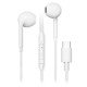 In-Ear USB Type-C Stereo Headset C12-LR white Volume control, Microphone, 1.2M Built-In Smart IC
