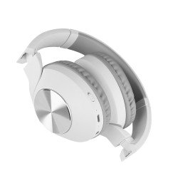 Wireless Headphone Tela, with Microphone white Line-In Function, Volume control, Foldable