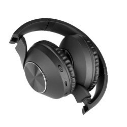 Wireless Headphone Tela, with Microphone black Line-In Function, Volume control, Foldable