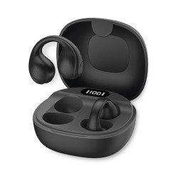 Fontastic OWS Kabellose Open Ear Kopfhörer schwarz Tragekomfort, Touch-Steuerung, Ladeetui, "Active"