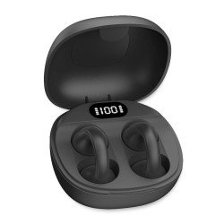 Fontastic OWS Kabellose Open Ear Kopfhörer schwarz Tragekomfort, Touch-Steuerung, Ladeetui, "Active"