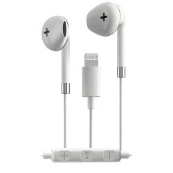 In Ear Lightning Headset AP01 MFi-Certified, white Microphone, 1,2M Cable, Ergonomic Design