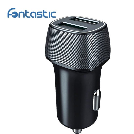 Kfz-Ladeadapter "Picco" 12Watt schwarz 2x USB-A Anschlüsse 5V/2.4A , Gehäuse Carbon-Optik Kfz-Ladeadapter "Picco" 12Watt schwarz 2x USB-A Anschlüsse 5V/2.4A , Gehäuse Carbon-Optik