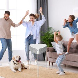 Wireless Speaker Mesu, Table Design, TWS white Exceptional Sound Experience, Wireless Charging