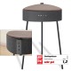 Wireless Speaker Mesu, Table Design black + Walnut Exceptional Sound Experience, Wireless Charging