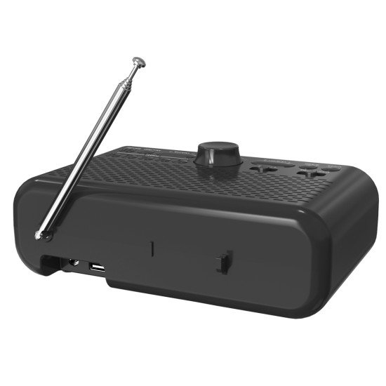 DAB+/FM Radiowecker und Drahtloser Lautsprecher sw Großes Display, Senderspeicher, eingebauter Akku DAB+/FM Radiowecker und Drahtloser Lautsprecher sw Großes Display, Senderspeicher, eingebauter Akku
