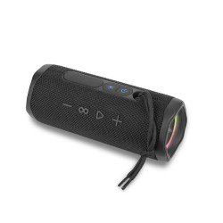 Wireless speaker Tyga, 2x10W, TWS, IPX4, FM Powerful sound, card reader, AUX, RGB, black