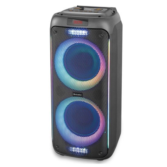 Fontastic Drahtloser Party-Lautsprecher Zeal 600W Mikrofon & LED Lichtshow, TWS, EQ, Kartenleser, sw Fontastic Drahtloser Party-Lautsprecher Zeal 600W Mikrofon & LED Lichtshow, TWS, EQ, Kartenleser, sw