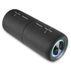 Fontastic 2-in-1 TWS Speaker "Cora" 20Watt 360° Sound, Split Design, LED Light, AUX IPX5 grey