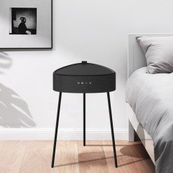 Wireless Speaker Mesu, Table Design, TWS black Exceptional Sound Experience, Wireless Charging