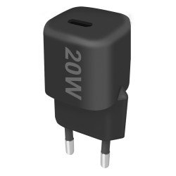 AC Charger GaNto20 USB Type-C PD 20W black Power Delivery, compact Design