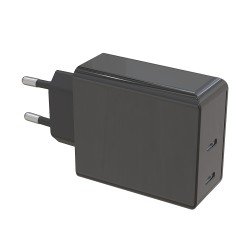 AC Charger 2 X USB Type-C Powe Delivery,  40 Watt 2 x 20Watt, black