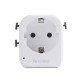 Welt-Adapter Planet USB-Ports US/UK/AUS 100 Länder 10A Fuse Power: 250V/2500W Schuko-/ Eurostecker ws