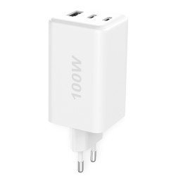 Fontastic AC Charger GAN 100W, 2 x Type-C + USB-A Power Delivery, Fast Charge, "Zona", white