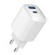Fontastic Netzteil GaN 30W mit Digitalanzeige, ws Typ-C + USB-A, PD, FC, Leistungsabgabe Anzeige