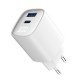 Fontastic Netzteil GaN 30W mit Digitalanzeige, ws Typ-C + USB-A, PD, FC, Leistungsabgabe Anzeige