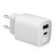Fontastic Netzteil GaN 30W mit Digitalanzeige, ws Typ-C + USB-A, PD, FC, Leistungsabgabe Anzeige
