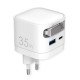 Fontastic 35W GaN Charger with retractable cable Type-C + A Ports, Cable Type-C PD FC “Zap" white Fontastic 35W GaN Charger with retractable cable Type-C + A Ports, Cable Type-C PD FC “Zap" white