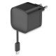 Fontastic 35W GaN Charger with retractable cable Type-C + A Ports, Cable Type-C PD FC “Zap" black