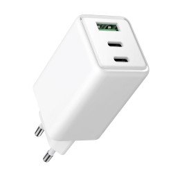 Fontastic Netzteil GAN 65W, 2 x Typ-C + USB-A ws Power Delivery, Fast Charge, Ladesteuerung, “Zono”