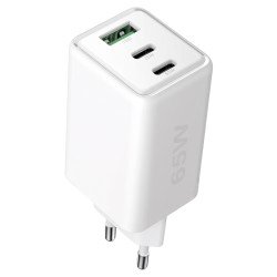 Fontastic Netzteil GAN 65W, 2 x Typ-C + USB-A ws Power Delivery, Fast Charge, Ladesteuerung, “Zono”