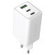 Fontastic Netzteil GAN 65W, 2 x Typ-C + USB-A ws Power Delivery, Fast Charge, Ladesteuerung, “Zono”