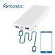Power Bank Renz10 10000mAh, 2x USB-A + 1x Type-C Charge status indicator, white